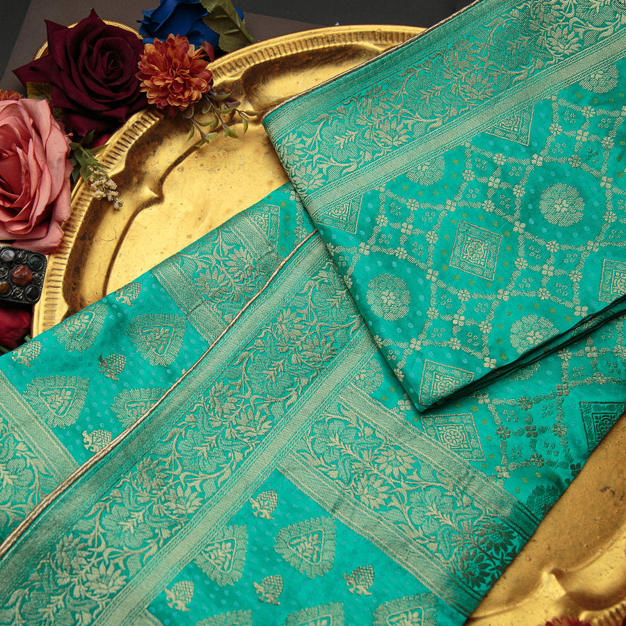 Tasneem Fabrics Women's Pure Gaji Silk Jacquard Dupatta - FBDY0002545