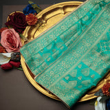 Tasneem Fabrics Women's Pure Gaji Silk Jacquard Dupatta - FBDY0002545