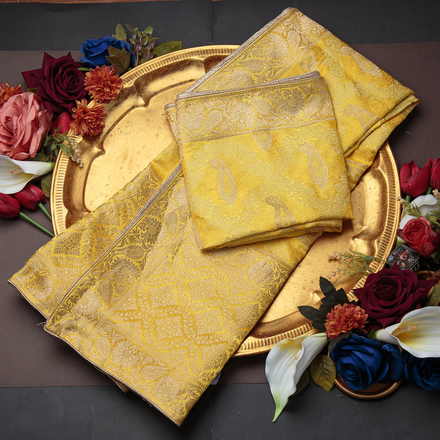 Tasneem Fabrics Women's Pure Gaji Silk Jacquard Dupatta - FBDY0002589