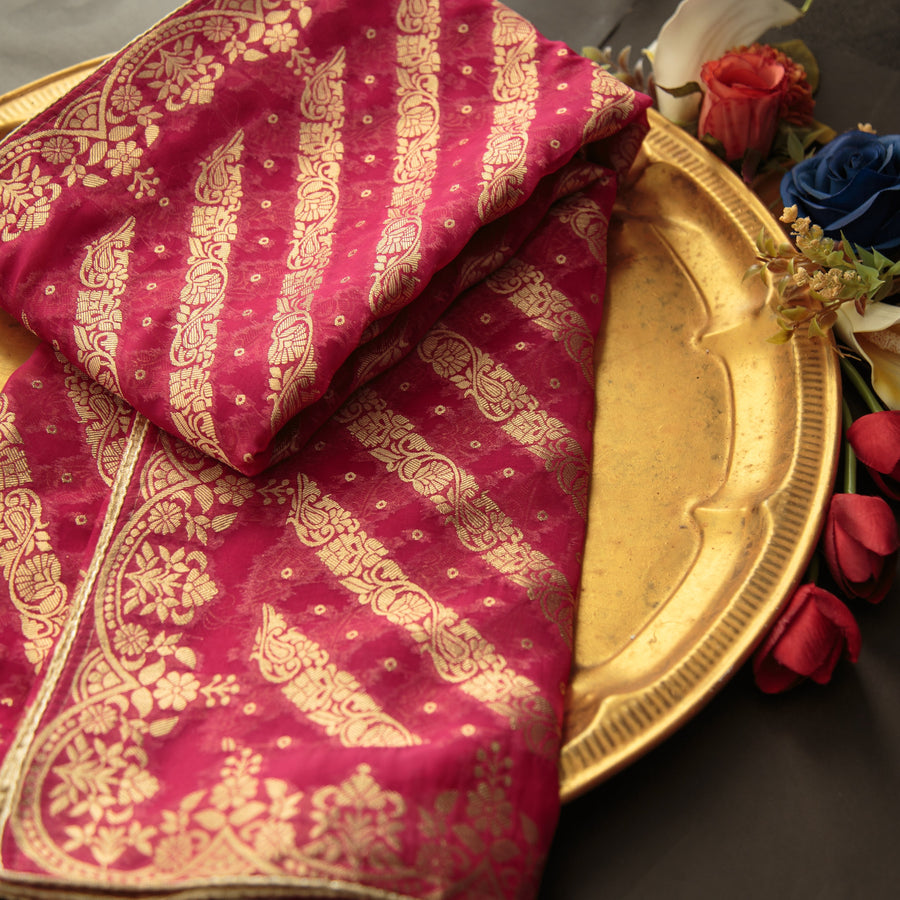 Pure Organza Jacquard-FBDY0002821 - Tasneem Fabrics