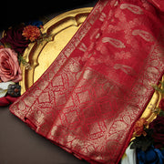Tasneem Fabrics Women's Pure Gaji Silk Jacquard Dupatta - FBDY0002590