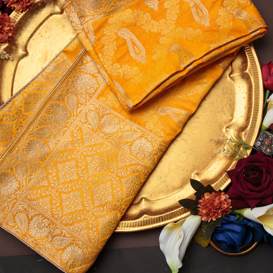 Tasneem Fabrics Women's Pure Gaji Silk Jacquard Dupatta - FBDY0002700