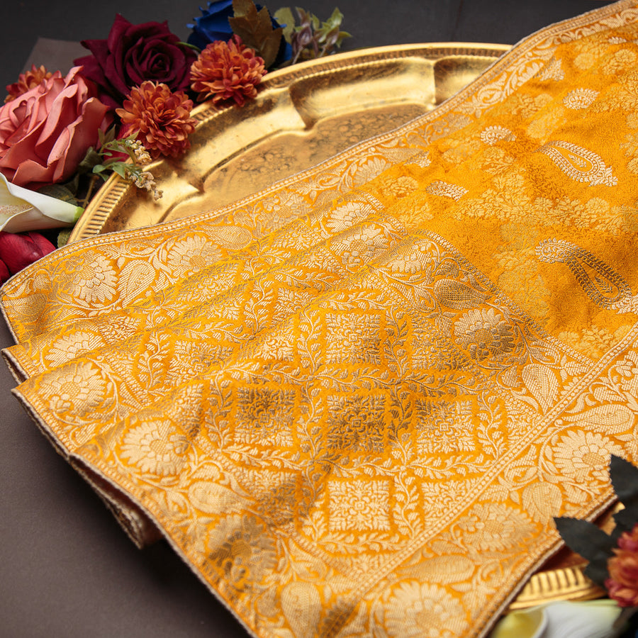 Tasneem Fabrics Women's Pure Gaji Silk Jacquard Dupatta - FBDY0002700