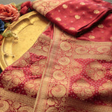 Tasneem Fabrics Women's Pure Gaji Silk Jacquard Dupatta - FBDY0002727