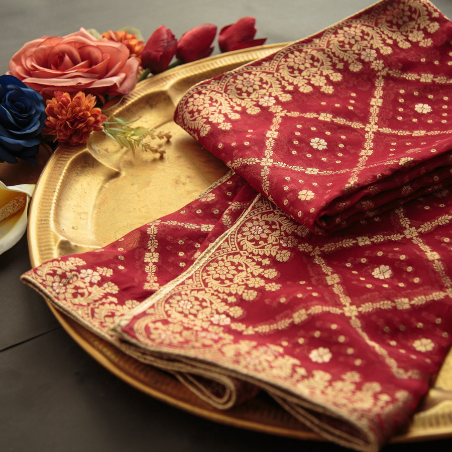 Pure Organza Jacquard-FBDY0002858 - Tasneem Fabrics