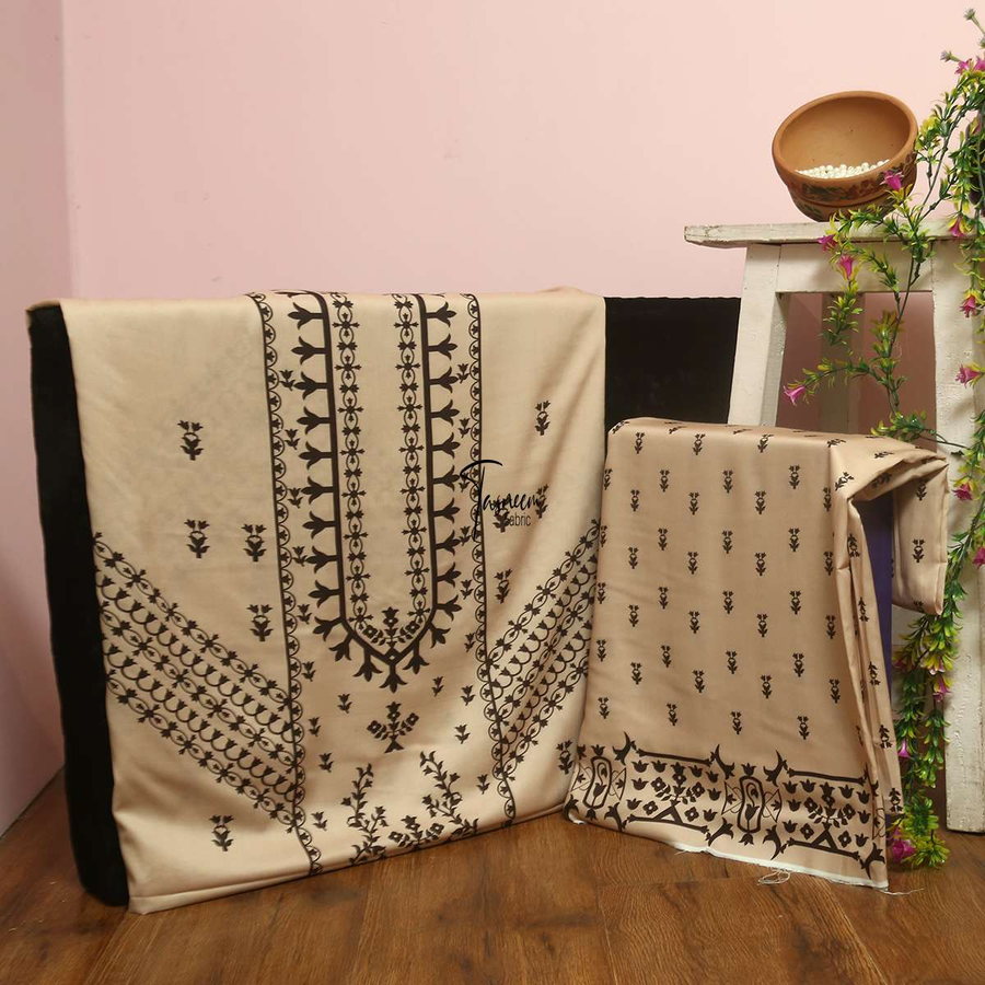 Tasneem Fabrics Unstitched Printed Linen 2Pc Suit - MDPR0003853