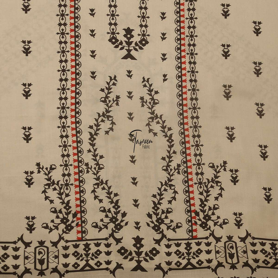Tasneem Fabrics Unstitched Printed Linen 2Pc Suit - MDPR0003853