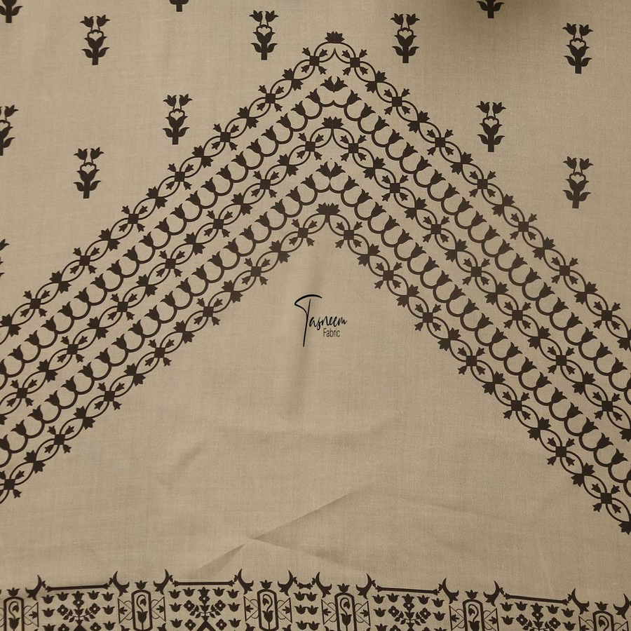 Tasneem Fabrics Unstitched Printed Linen 2Pc Suit - MDPR0003853