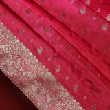FBDY0002606-Pure Gaji Silk Jacq. Bandhni - Tasneem Fabrics