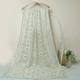 Tasneem Fabrics Women's Pure Chiffon Jacquard Dupatta - FBDY0002959