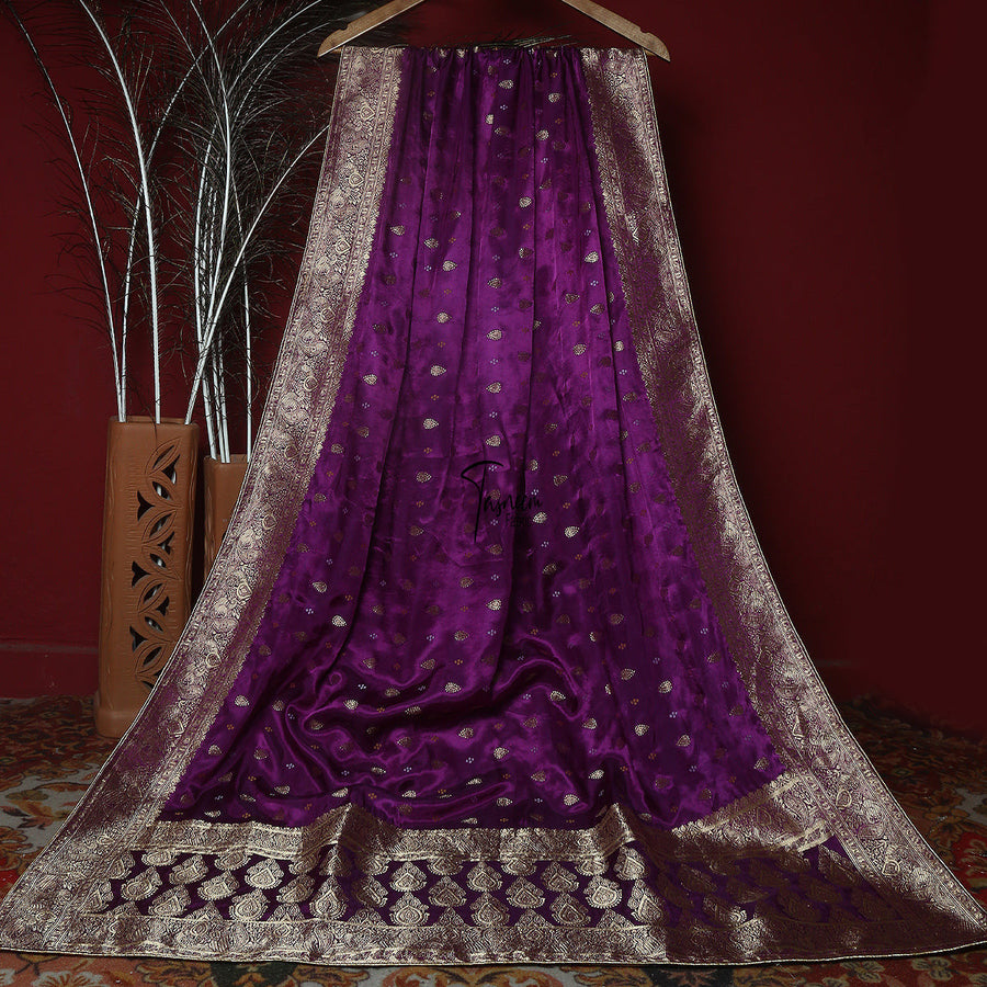 FBDY0002603-Pure Gaji Silk Jacq. Bandhni - Tasneem Fabrics