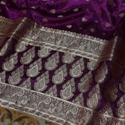 FBDY0002603-Pure Gaji Silk Jacq. Bandhni - Tasneem Fabrics