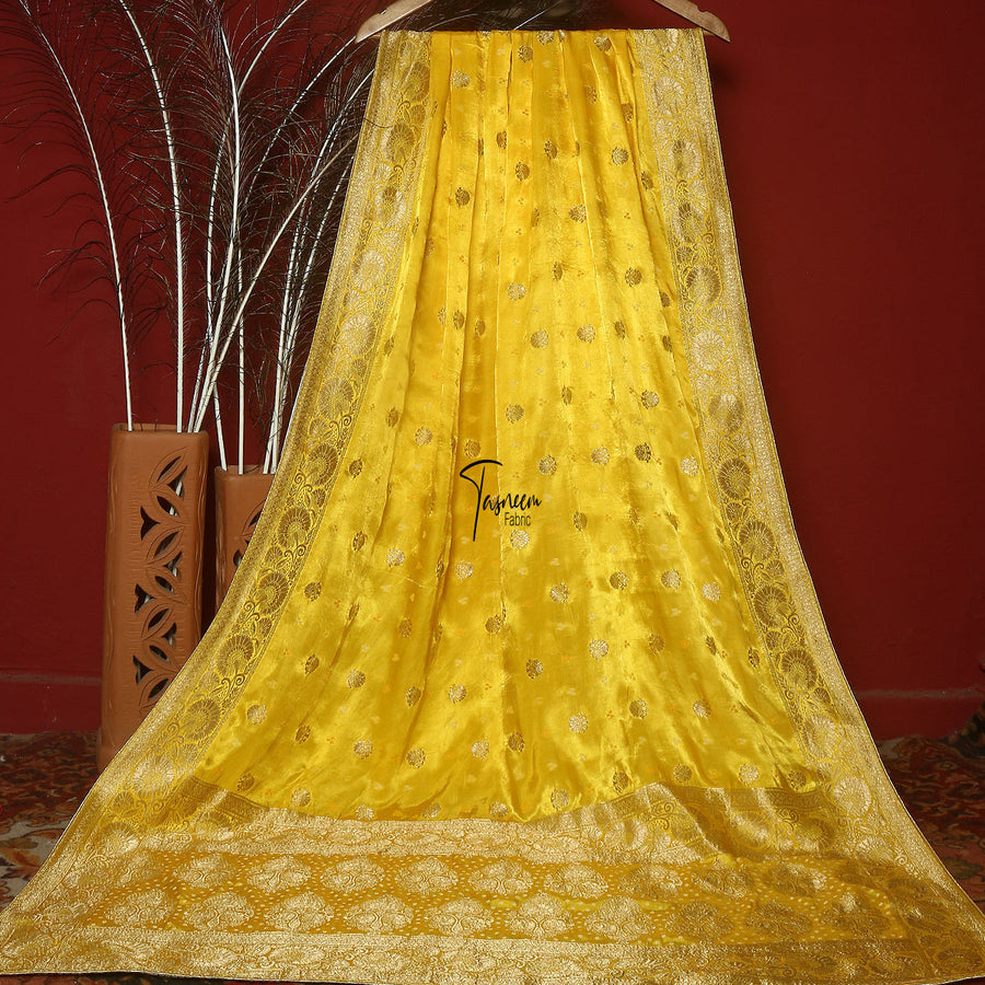 FBDY0002381-Pure Gaji Silk Jacq. Bandhni - Tasneem Fabrics