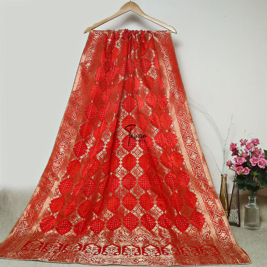 Tasneem Fabrics Women's Pure Gaji Silk Jacquard Dupatta - FBDY0002685