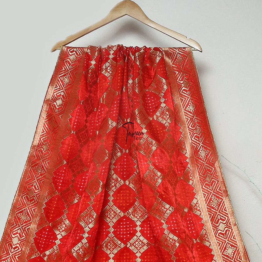 Tasneem Fabrics Women's Pure Gaji Silk Jacquard Dupatta - FBDY0002685
