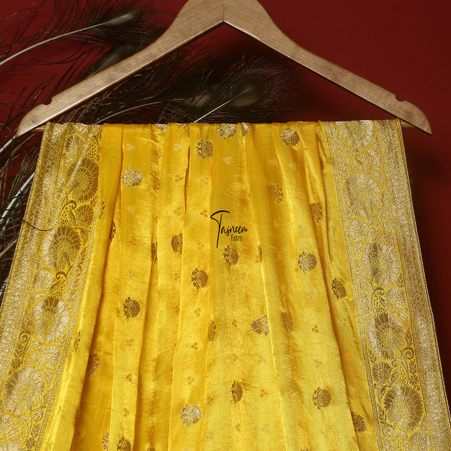 FBDY0002381-Pure Gaji Silk Jacq. Bandhni - Tasneem Fabrics