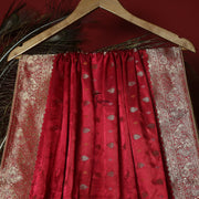 FBDY0002602-Pure Gaji Silk Jacq. Bandhni - Tasneem Fabrics