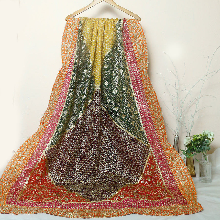 Tasneem Fabrics Women's Lahori Embroidered Dupatta - FBEM0000665