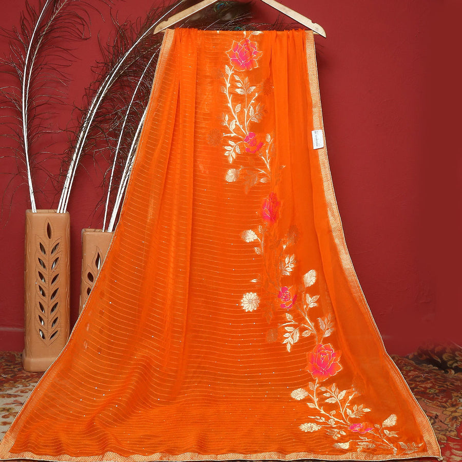 Pure Organza Jacquard-FBDY0002782 - Tasneem Fabrics