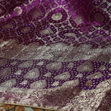 FBDY0002541-Pure Gaji Silk Jacq. Bandhni - Tasneem Fabrics