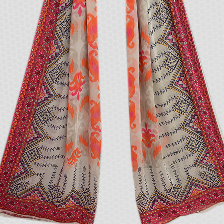 Tasneem Fabrics Women's Printed Crinkle Dupatta - MDPR0003518