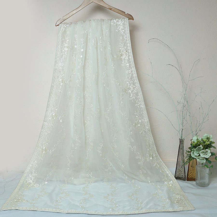 Pure Organza Jacquard-FBEM0000818 - Tasneem Fabrics