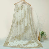 Tasneem Fabrics Women's Pure Chiffon Jacquard Dupatta - FBDY0002957
