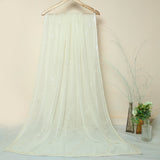 Tasneem Fabrics Women's Pure Chiffon Jacquard Dupatta - FBDY0002743