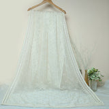 Tasneem Fabrics Women's Pure Organza Jacquard Dupatta - FBEM0000807
