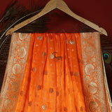 FBDY0002518-Pure Gaji Silk Jacq. Bandhni - Tasneem Fabrics