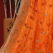 FBDY0002518-Pure Gaji Silk Jacq. Bandhni - Tasneem Fabrics