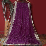 Tasneem Fabrics Women's Pure Chiffon Jacquard Dupatta - FBDY0002804
