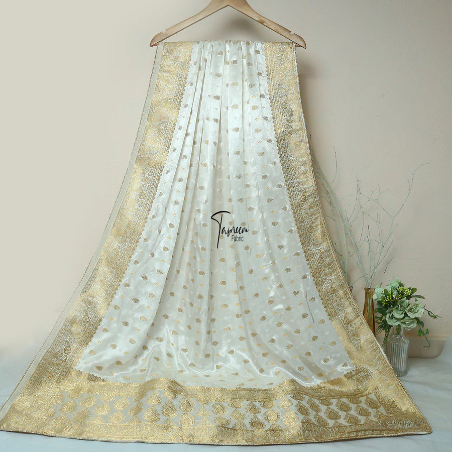 Tasneem Fabrics Women's Pure Gaji Silk Jacquard Dupatta - FBDY0003032
