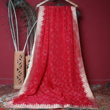 Tasneem Fabrics Women's Pure Chiffon Jacquard Dupatta - FBDY0002802