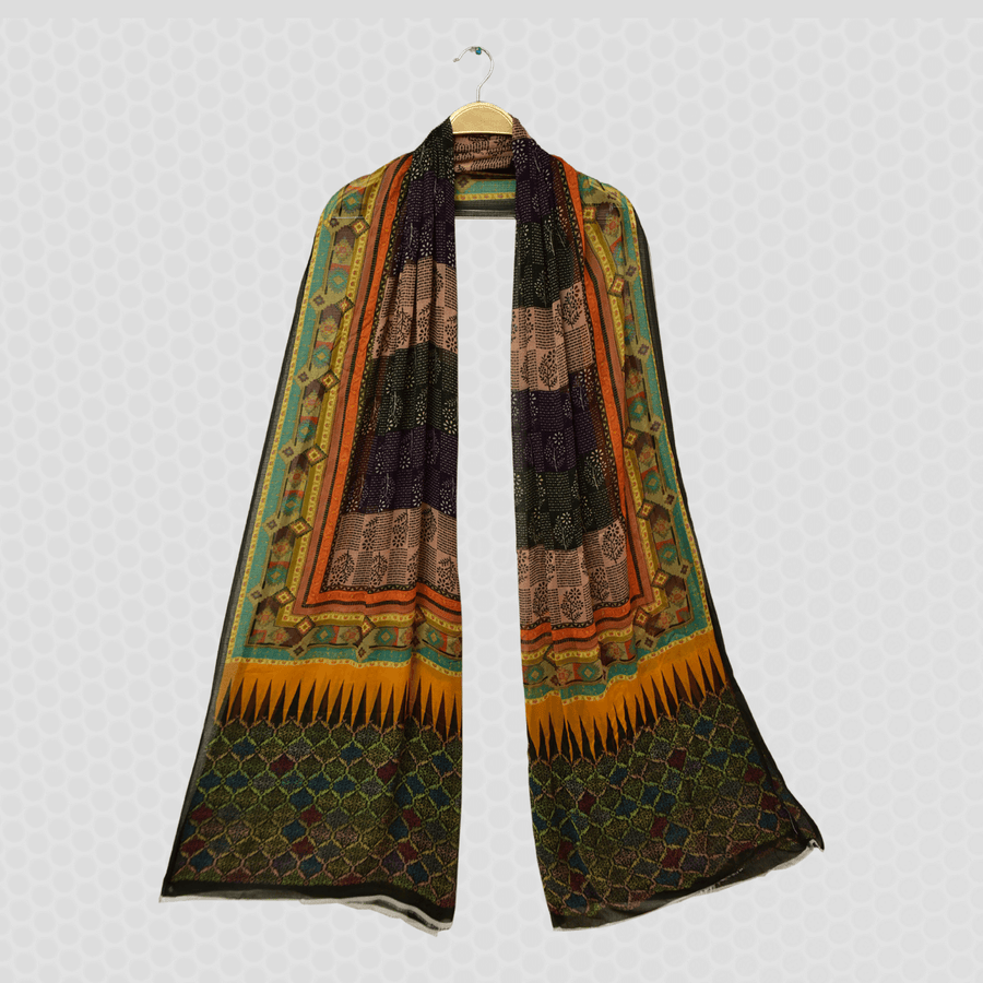 Tasneem Fabrics Women's Printed Crinkle Dupatta - MDPR0003502