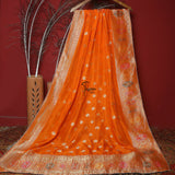 Tasneem Fabrics Women's Pure Silk Jacquard Dupatta - FBDY0002573