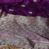 FBDY0002585-Pure Gaji Silk Zari Jacq - Tasneem Fabrics