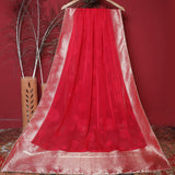 Tasneem Fabrics Women's Pure Organza Jacquard Dupatta - FBDY0002662