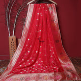 Tasneem Fabrics Women's Pure Silk Jacquard Dupatta - FBDY0002576