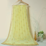 Tasneem Fabrics Women's Pure Crinkle Foil Jacquard Dupatta - FBDY0002633