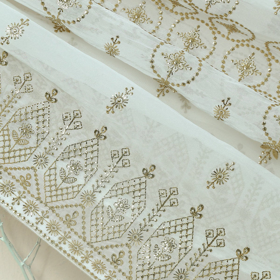 Pure Organza Jacquard-FBEM0000813 - Tasneem Fabrics