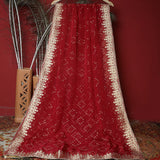 Tasneem Fabrics Women's Pure Chiffon Jacquard Dupatta - FBDY0002809