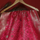 FBDY0002542-Pure Gaji Silk Jacq. Bandhni - Tasneem Fabrics