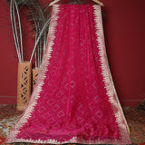 Tasneem Fabrics Women's Pure Chiffon Jacquard Dupatta - FBDY0002800