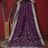 Tasneem Fabrics Women's Pure Organza Jacquard Dupatta - FBDY0002862