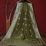 Tasneem Fabrics Women's Pure Chiffon Jacquard Dupatta - FBDY0002794
