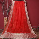 Tasneem Fabrics Women's Pure Organza Jacquard Dupatta - FBDY0002658