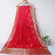Tasneem Fabrics Women's Pure Gaji Silk Jacquard Dupatta - FBDY0002711