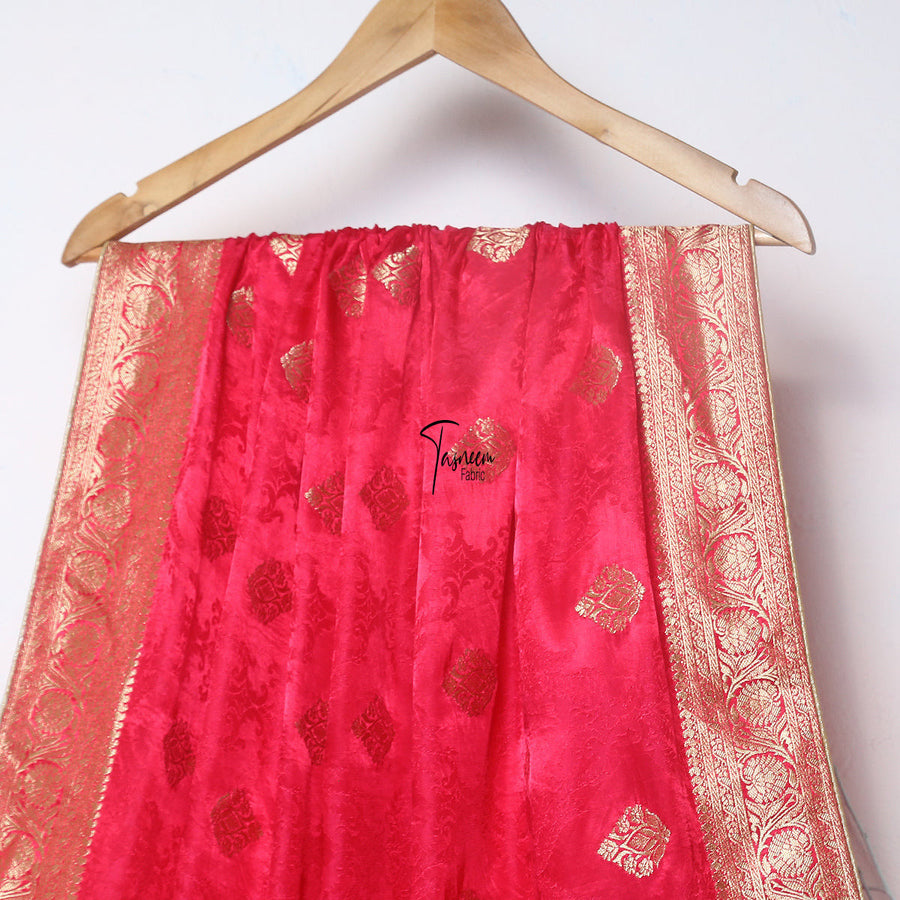 Tasneem Fabrics Women's Pure Gaji Silk Jacquard Dupatta - FBDY0002711