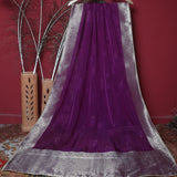 Tasneem Fabrics Women's Pure Organza Jacquard Dupatta - FBDY0002661